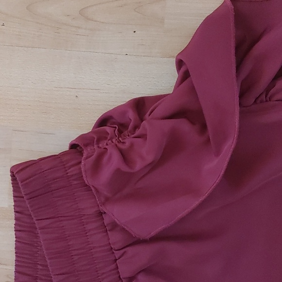 ASOS Design Ruffle Sweatpants in Burgundy Women's Us Size 4 NWT - Picture 14 of 16